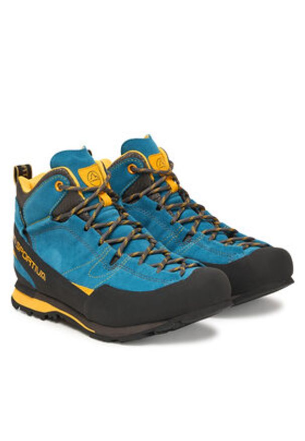 LA SPORTIVA - La Sportiva Trekkingi Boulder X Mid GTX ZFAS054B00Y00 Niebieski. Kolor: niebieski. Materiał: skóra, zamsz. Sport: turystyka piesza