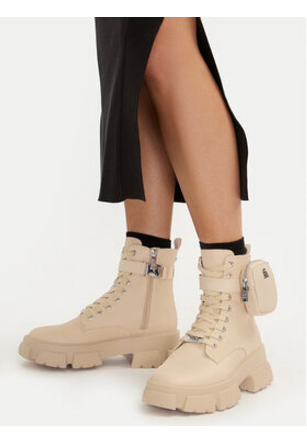 Steve Madden Trapery Tanker-P SM11001615-04004-299 Beżowy. Kolor: beżowy. Materiał: materiał