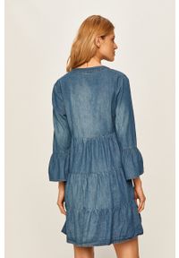 JDY - Jacqueline de Yong - Sukienka jeansowa. Kolor: niebieski. Materiał: jeans. Typ sukienki: rozkloszowane #4