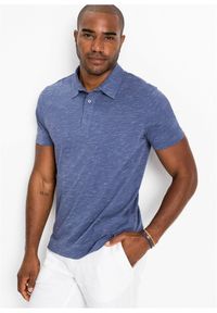 bonprix - Shirt polo, krótki rękaw. Typ kołnierza: polo. Kolor: niebieski. Długość rękawa: krótki rękaw. Długość: krótkie #1
