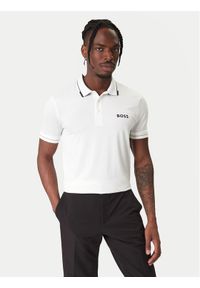 BOSS Polo Paul Pro 50506203 Biały Slim Fit. Typ kołnierza: polo. Kolor: biały. Materiał: syntetyk #1