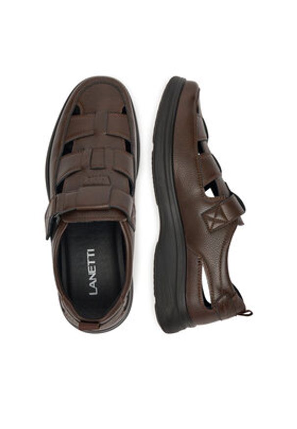 Lanetti Sandały MSS20518-03 Brązowy. Kolor: brązowy. Materiał: syntetyk, materiał