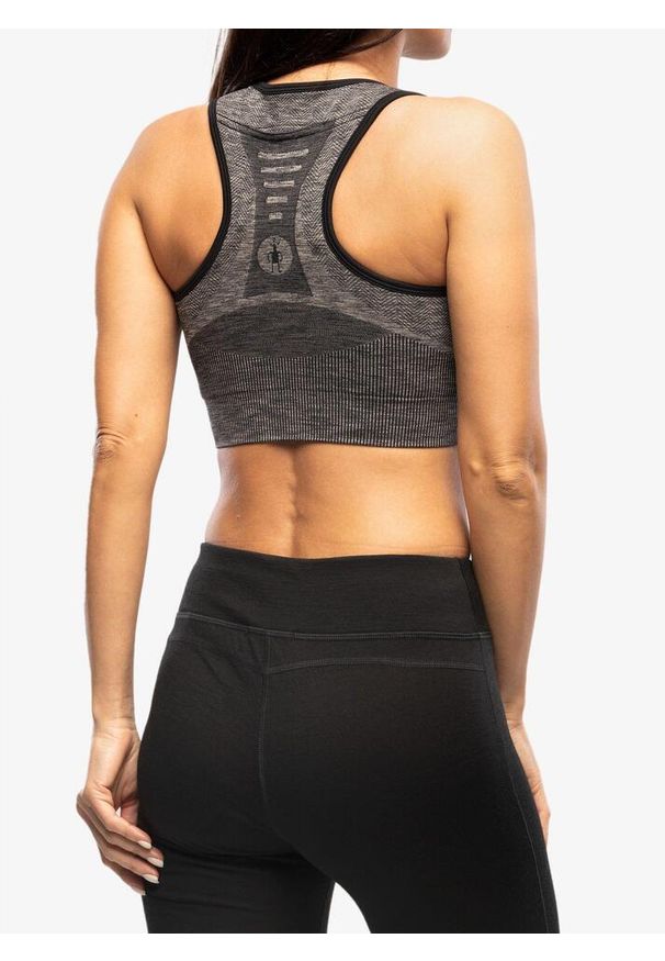Biustonosz sportowy Smartwool Intraknit Racerback Bra. Kolor: czarny