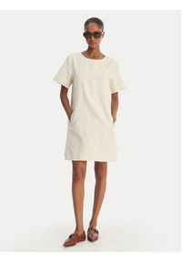 Weekend Max Mara Sukienka codzienna Daloa 2615221112 Écru Relaxed Fit. Okazja: na co dzień. Materiał: bawełna. Typ sukienki: proste. Styl: casual #2