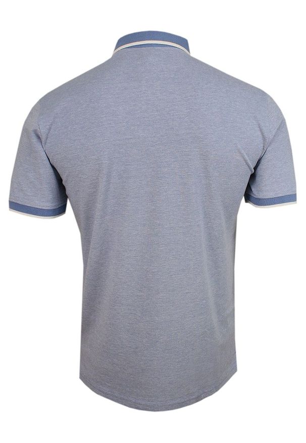 Pako Jeans - Niebieska Koszulka POLO, Męska, Krótki Rękaw -PAKO JEANS- T-shirt z Kołnierzykiem. Okazja: na co dzień. Typ kołnierza: polo. Kolor: niebieski. Materiał: bawełna. Długość rękawa: krótki rękaw. Długość: krótkie. Styl: casual