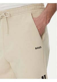 BOSS Dres 50533738 Beżowy Regular Fit. Kolor: beżowy. Materiał: bawełna #4