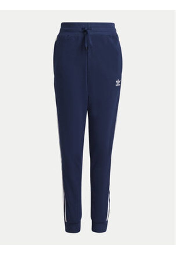 Adidas - adidas Spodnie dresowe Trefoil IY7486 Granatowy Regular Fit. Kolor: niebieski. Materiał: bawełna