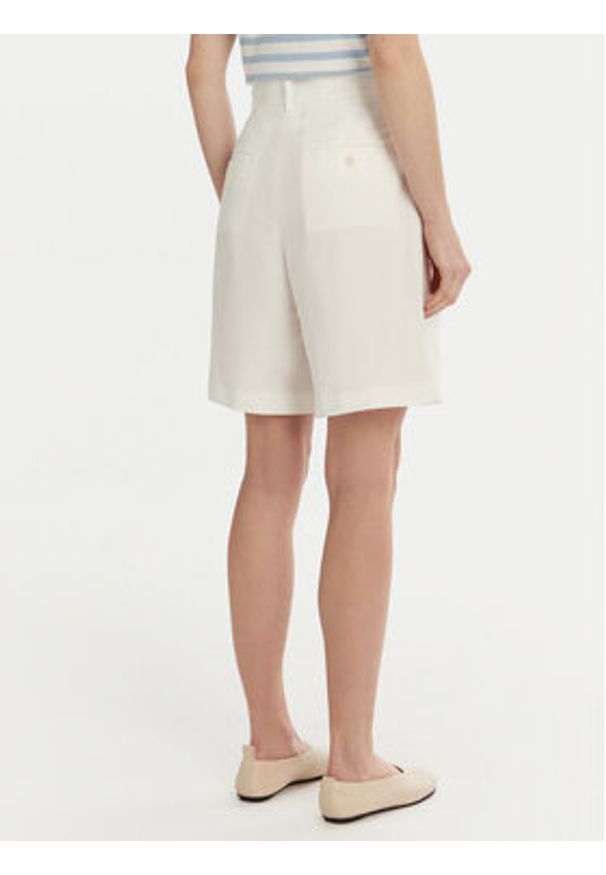Weekend Max Mara Bermudy Ecuba 2515141032 Biały Regular Fit. Kolor: biały. Materiał: bawełna