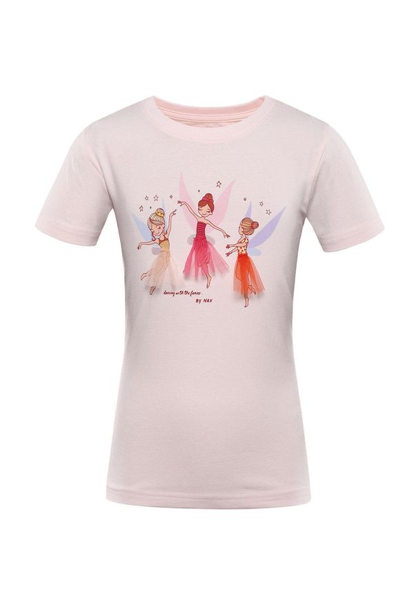 Naak - T-shirt Dziecięcy Nax Loreto 104-110 z Miękkiej Bawełny z Kolorowym Nadrukiem. Kolor: wielokolorowy. Materiał: bawełna. Wzór: kolorowy, nadruk