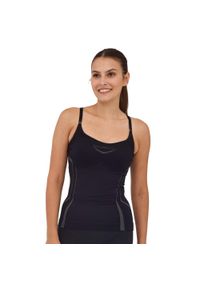 Bezrękawnik damski z topem Brubeck FITNESS. Kolor: czarny. Materiał: poliamid, elastan. Długość rękawa: bez rękawów. Sport: fitness #1
