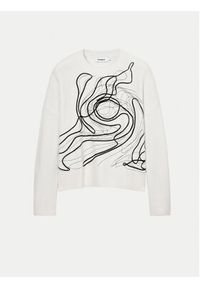Desigual Sweter Montpellier Lacroix 24WWJF55 Biały Loose Fit. Kolor: biały. Materiał: bawełna