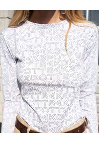 SAKS POTTS - Biała bluzka z nadrukiem z logo. Kolor: biały. Materiał: materiał. Długość rękawa: długi rękaw. Długość: długie. Wzór: nadruk #4