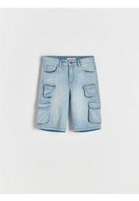 Reserved - Denimowe szorty - niebieski. Kolor: niebieski. Materiał: tkanina, bawełna #1