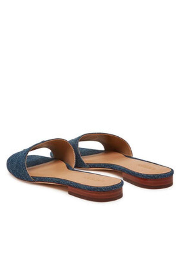 Lauren Ralph Lauren - LAUREN RALPH LAUREN Klapki Everley 802966836001 Niebieski. Kolor: niebieski. Materiał: materiał