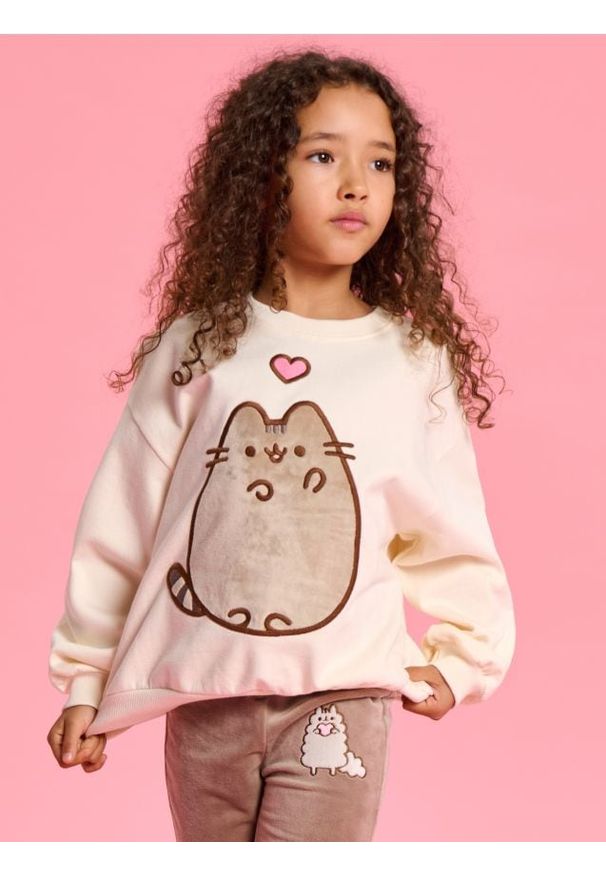 Sinsay - Bluza Pusheen the Cat - pomarańczowy. Kolor: pomarańczowy