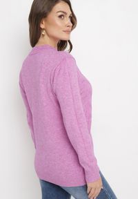 Born2be - Jasnofioletowy Sweter z Długim Rękawem Abewina. Kolor: fioletowy. Materiał: tkanina, dzianina. Długość rękawa: długi rękaw. Długość: długie #3