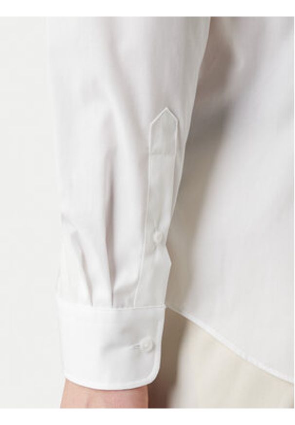TOMMY HILFIGER - Tommy Hilfiger Koszula MW0MW43122 Biały Slim Fit. Kolor: biały. Materiał: bawełna