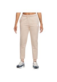 Nike - Spodnie sportowe damskie W NSW Club Fleece Pant. Kolor: beżowy. Materiał: bawełna, poliester