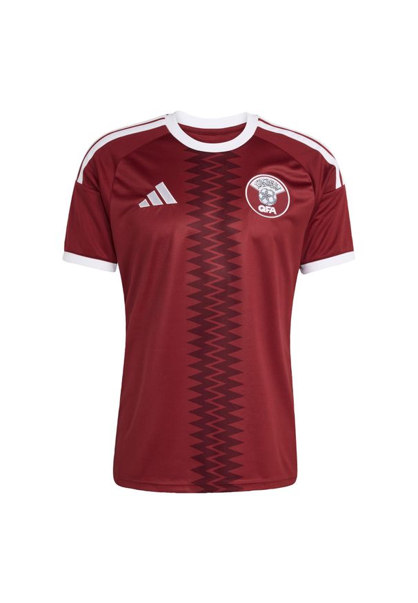 Adidas - Koszulka podstawowa Qatar 26. Kolor: czerwony. Technologia: ClimaCool (Adidas). Sport: piłka nożna