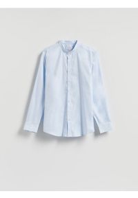 Reserved - Bawełniana koszula slim fit - jasnoniebieski. Kolor: niebieski. Materiał: bawełna