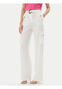Versace Jeans Couture Spodnie materiałowe 78HAA109 Biały Wide Leg. Kolor: biały. Materiał: materiał