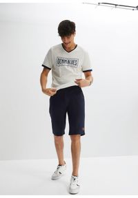 bonprix - Bermudy dresowe, Regular Fit. Kolor: niebieski. Materiał: dresówka