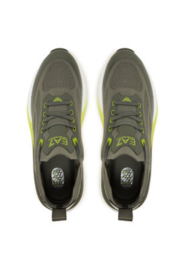 EA7 Emporio Armani Sneakersy 7X000343 AF18639 M7089 Zielony. Kolor: zielony. Materiał: materiał