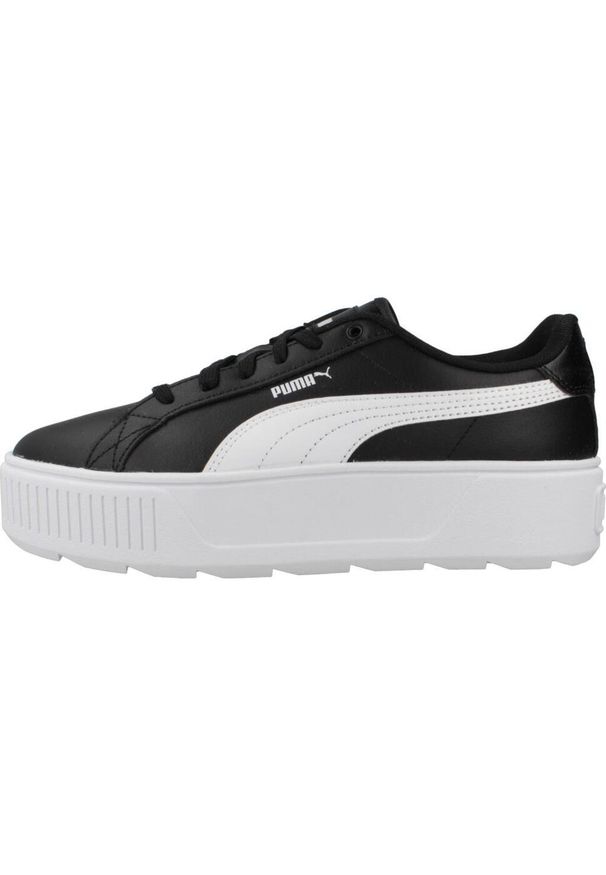 Buty do chodzenia dla dzieci Puma Karmen L JR. Zapięcie: sznurówki. Kolor: czarny. Materiał: skóra, materiał. Szerokość cholewki: normalna. Sport: turystyka piesza
