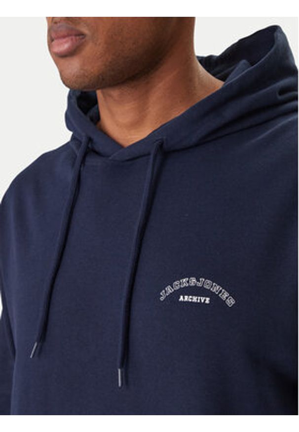 Jack & Jones Bluza College Logo 12288362 Granatowy Regular Fit. Kolor: niebieski. Materiał: bawełna