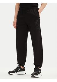 EA7 Emporio Armani Spodnie dresowe 7M000233 AF13512 UC001 Czarny Regular Fit. Kolor: czarny. Materiał: bawełna