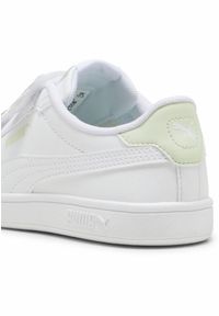 Puma - Dziecięce sneakersy PUMA Smash 3.0 Badges PUMA White Green Illusion. Kolor: biały, zielony, wielokolorowy