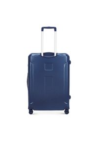 Wittchen - Duża walizka z polikarbonu żłobiona. Kolor: niebieski. Materiał: poliester, guma #5