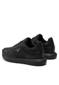 Emporio Armani Sneakersy X4X630 XN877 K001 Czarny. Kolor: czarny. Materiał: skóra