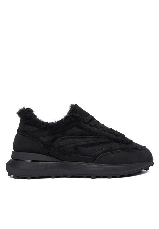 D.A.T.E. Sneakersy Athleta Shearling W431-AT-TD Czarny. Kolor: czarny. Materiał: skóra