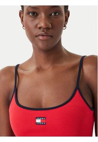 Tommy Jeans Sukienka codzienna DW0DW22335 Czerwony Slim Fit. Okazja: na co dzień. Kolor: czerwony. Materiał: bawełna. Typ sukienki: proste. Styl: casual #5