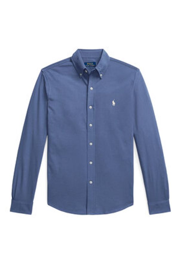 Polo Ralph Lauren Koszula 710654408143 Niebieski Regular Fit. Typ kołnierza: polo. Kolor: niebieski. Materiał: bawełna