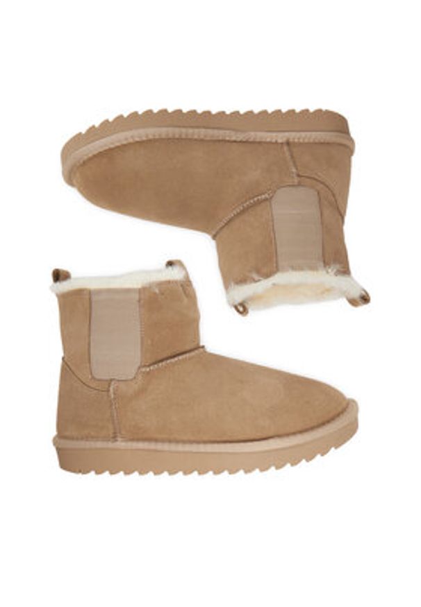 DeeZee Śniegowce DZ-77 Beżowy. Kolor: beżowy. Materiał: materiał