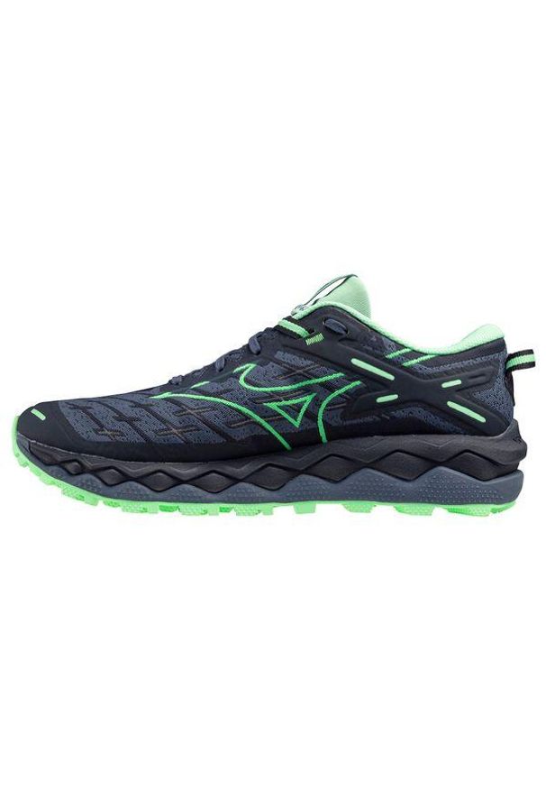 Buty do biegania męskie Mizuno Wave Mujin 10. Kolor: niebieski. Materiał: syntetyk, materiał. Szerokość cholewki: normalna. Model: Mizuno Wave