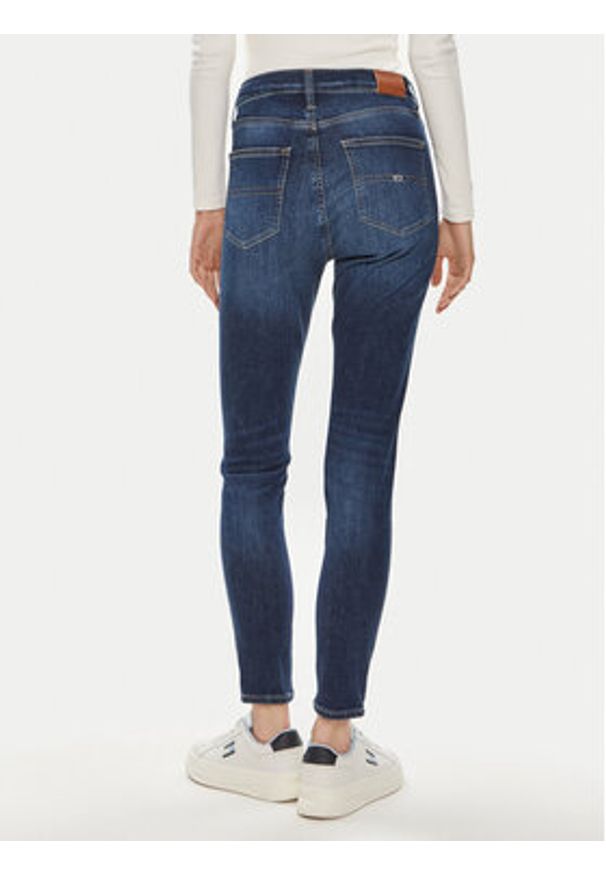 Tommy Jeans Jeansy Sylvia DW0DW19258 Granatowy Skinny Fit. Kolor: niebieski