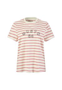 Koszulka damska w paski klasyczna Musto. Kolor: biały. Wzór: paski #1