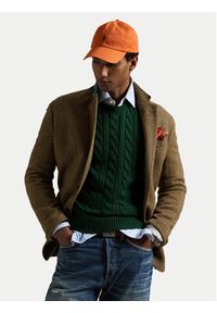 Polo Ralph Lauren Sweter 710775885509 Zielony Regular Fit. Typ kołnierza: polo. Kolor: zielony. Materiał: bawełna