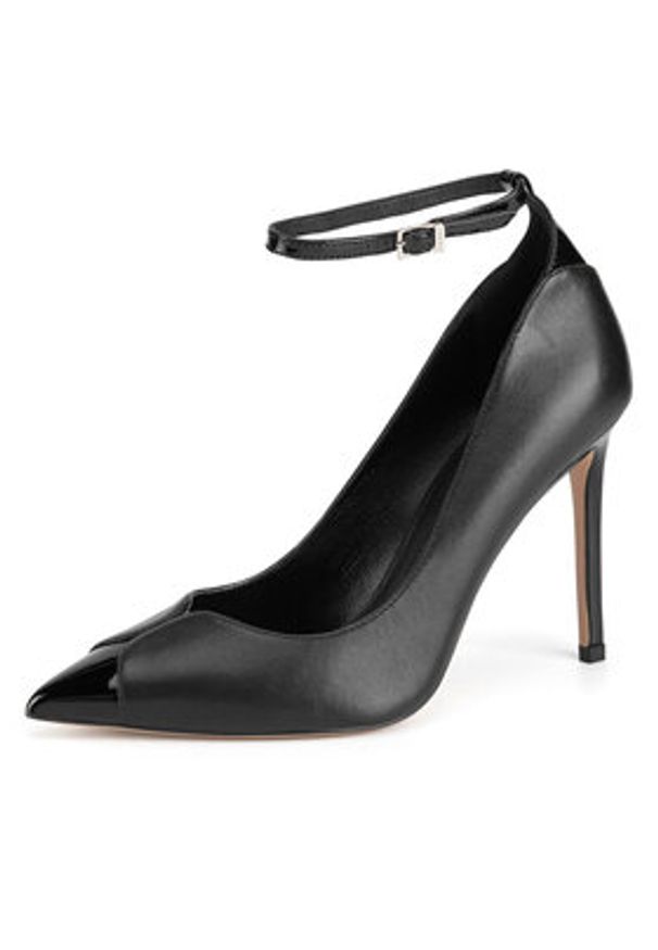 Eva Minge Szpilki OLIVIA-V-375-121-1 Czarny. Kolor: czarny. Materiał: skóra. Obcas: na szpilce