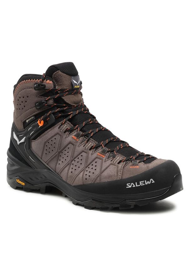 Trekkingi Salewa. Kolor: brązowy. Technologia: Gore-Tex. Sport: turystyka piesza