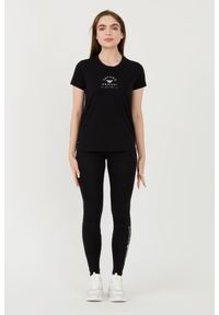 Emporio Armani - EMPORIO ARMANI Czarny damski t-shirt Uni Logo Printe, Rozmiar M. Kolor: czarny #4