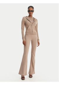 Juicy Couture Spodnie dresowe Christine JCWBJ126309 Beżowy Flared Leg. Kolor: beżowy. Materiał: bawełna #4
