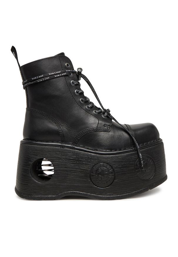 Botki NEW ROCK. Kolor: czarny. Styl: rockowy