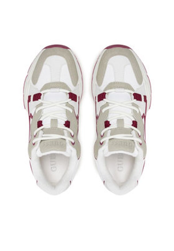 Guess Sneakersy FLJCAR ELE12 Biały. Kolor: biały. Materiał: skóra