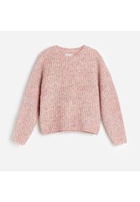 Reserved - Dzianinowy sweter w prążki - Wielobarwny. Materiał: dzianina. Wzór: prążki #1