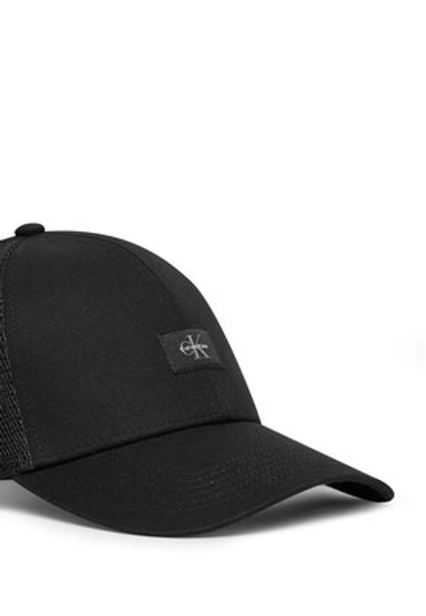 Calvin Klein Czapka z daszkiem Monologo Woven Patch Trucker LV04D5099G Czarny. Kolor: czarny. Materiał: bawełna
