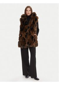 LOLA CASADEMUNT Kamizelka LF2501008 Brązowy Regular Fit. Kolor: brązowy. Materiał: syntetyk #4